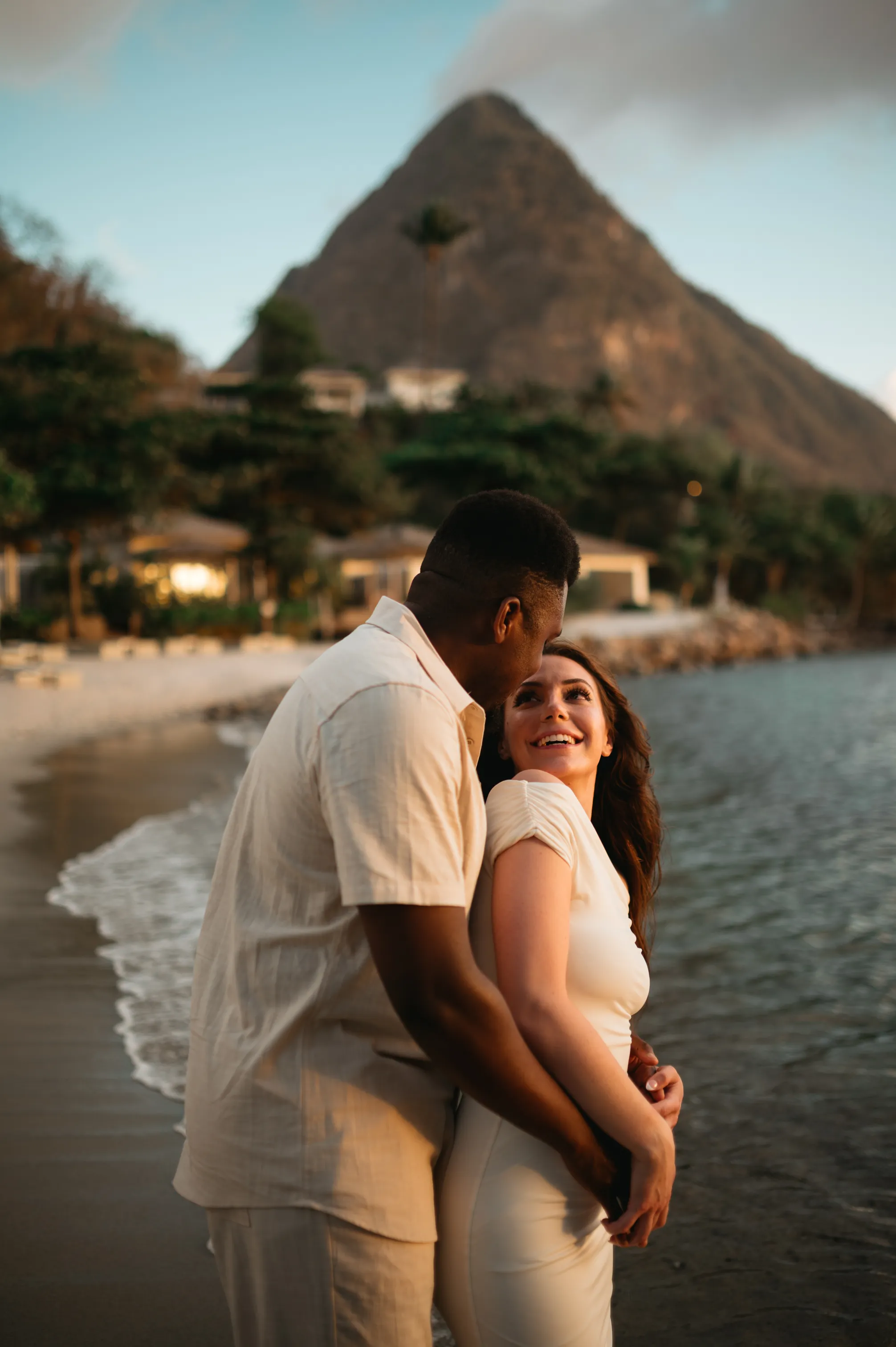 Yohance and Christina, engagement photo in St. Lucia